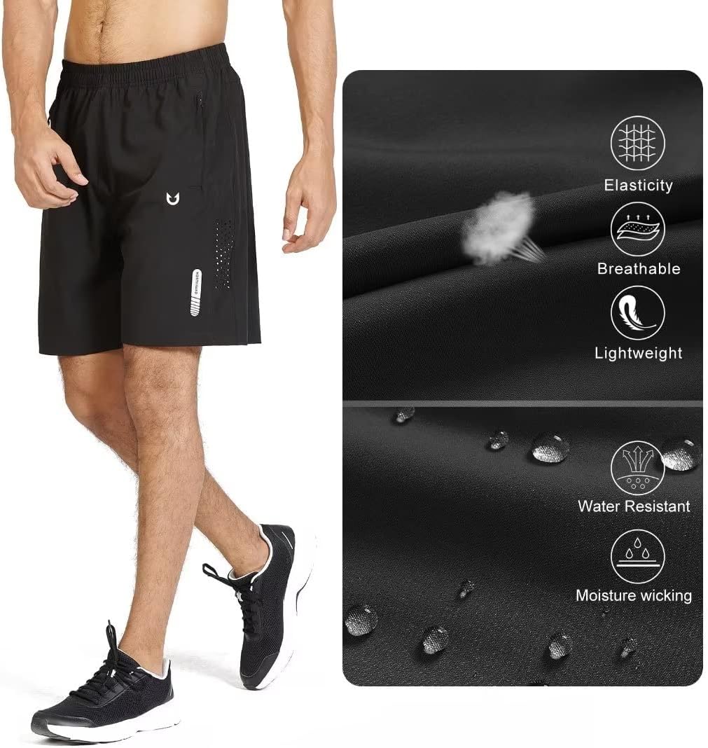 Men's Athletic Running Shorts Quick Dry Workout Shorts 7"/ 5"/ 9" Lightweight Sports Gym Basketball Shorts Hiking - Image 4